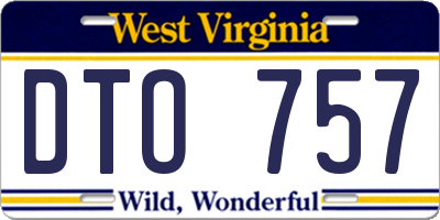 WV license plate DTO757