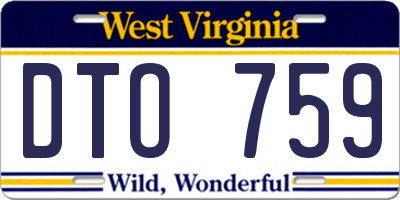 WV license plate DTO759