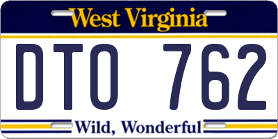 WV license plate DTO762