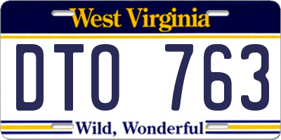 WV license plate DTO763