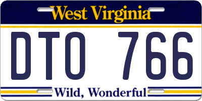 WV license plate DTO766