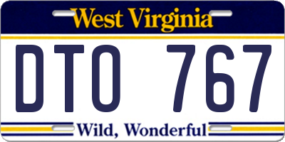 WV license plate DTO767