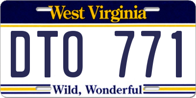 WV license plate DTO771