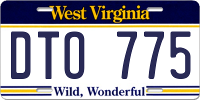 WV license plate DTO775