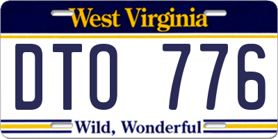 WV license plate DTO776