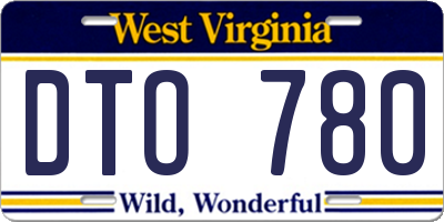WV license plate DTO780