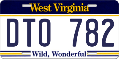 WV license plate DTO782