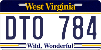 WV license plate DTO784