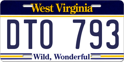 WV license plate DTO793