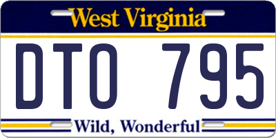 WV license plate DTO795