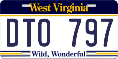 WV license plate DTO797