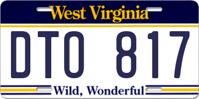 WV license plate DTO817