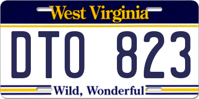 WV license plate DTO823