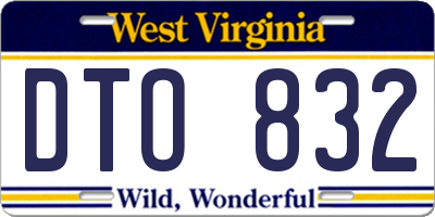 WV license plate DTO832