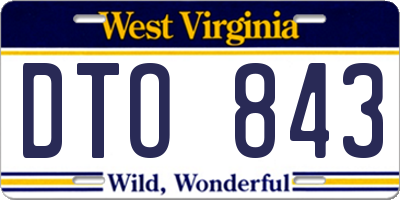 WV license plate DTO843