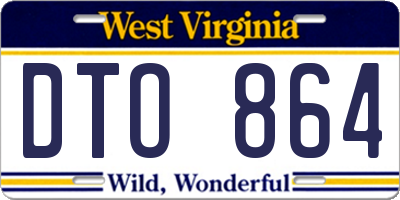 WV license plate DTO864