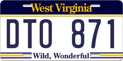 WV license plate DTO871