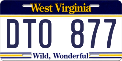WV license plate DTO877