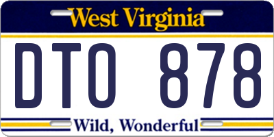 WV license plate DTO878