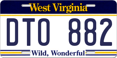 WV license plate DTO882