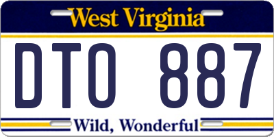 WV license plate DTO887