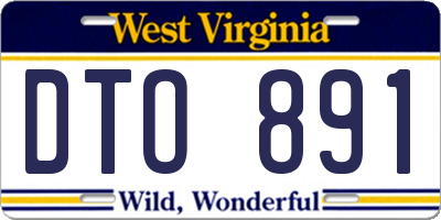 WV license plate DTO891