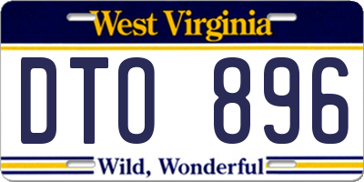 WV license plate DTO896