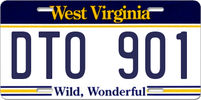 WV license plate DTO901