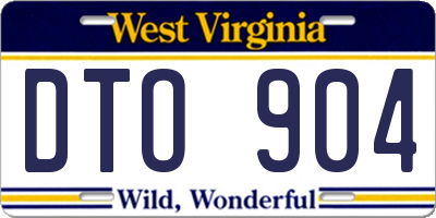 WV license plate DTO904