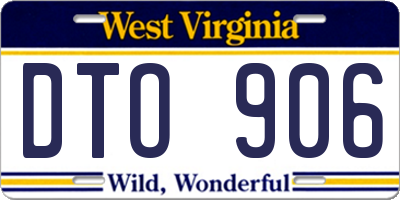 WV license plate DTO906