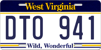 WV license plate DTO941