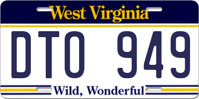 WV license plate DTO949