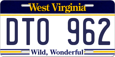 WV license plate DTO962