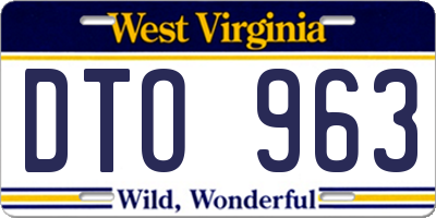 WV license plate DTO963