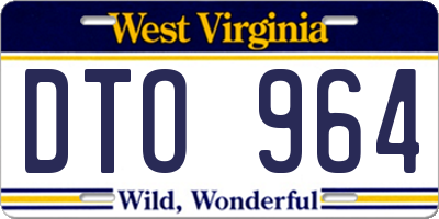 WV license plate DTO964