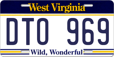 WV license plate DTO969
