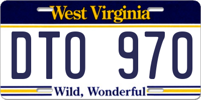 WV license plate DTO970