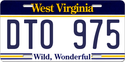 WV license plate DTO975