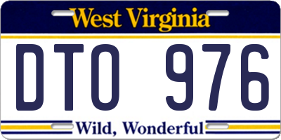 WV license plate DTO976