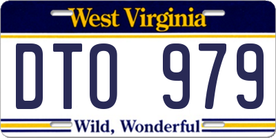 WV license plate DTO979