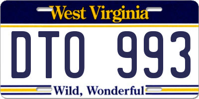 WV license plate DTO993