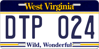 WV license plate DTP024