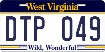 WV license plate DTP049