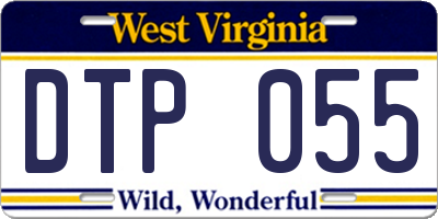 WV license plate DTP055