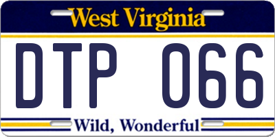 WV license plate DTP066
