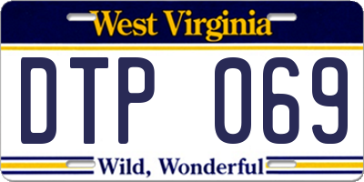 WV license plate DTP069