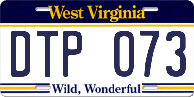 WV license plate DTP073