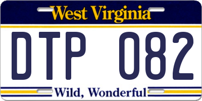 WV license plate DTP082