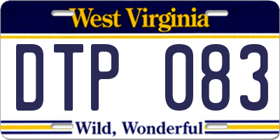 WV license plate DTP083