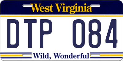 WV license plate DTP084